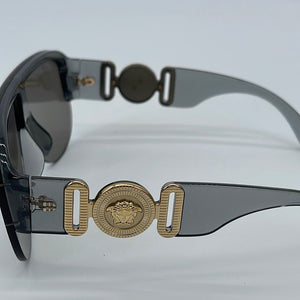 Preloved Versace Mirror Medusa Shield Sunglasses with Case 73 051723