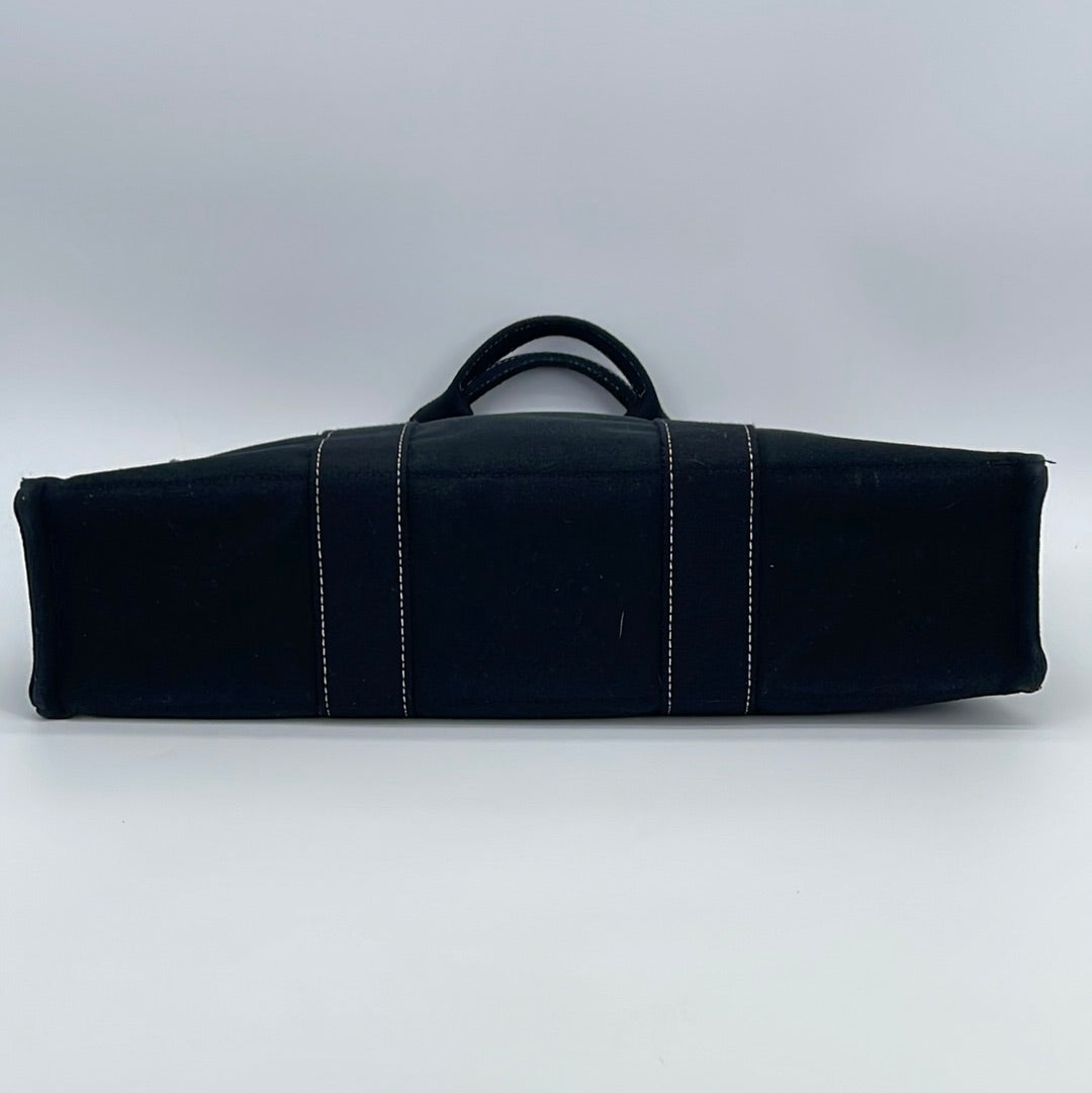 Hermes Grey/Black Canvas Fourre Tout Holdall MM Tote Bag - Yoogi's