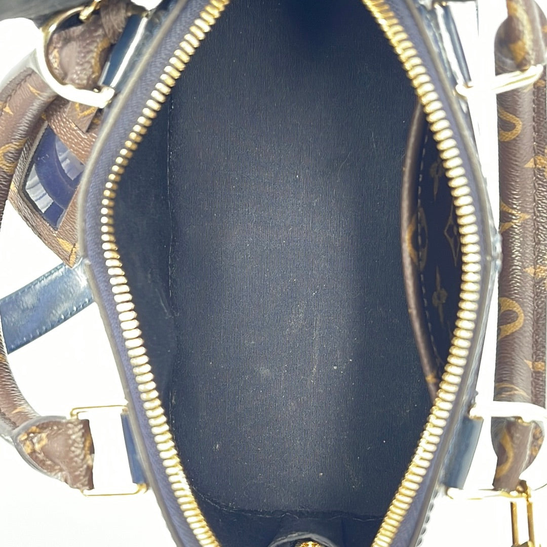 PRELOVED Louis Vuitton Blue Vernis Alma BB with Monogram Crossbody Bag SN1168 062823