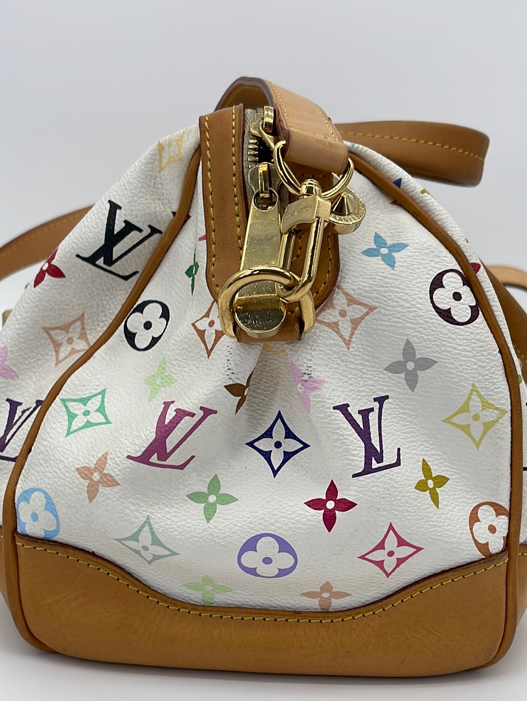 LV Courtney White Monogram Multicolore Hand/Shoulder Bag, Luxury, Bags &  Wallets on Carousell
