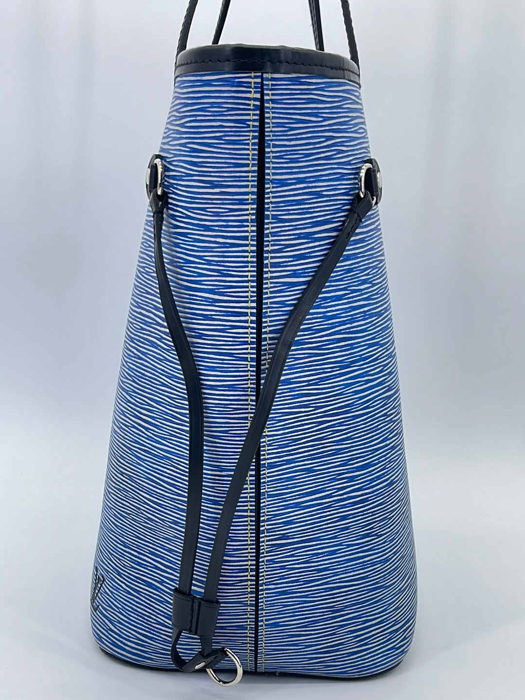 Louis Vuitton Blue Denim Epi Neverfull MM Tote bag 491lvs34