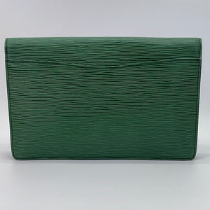 PRELOVED Louis Vuitton Montaigne 27 Green Epi Leather Clutch 864VI