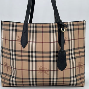 leather burberry tote