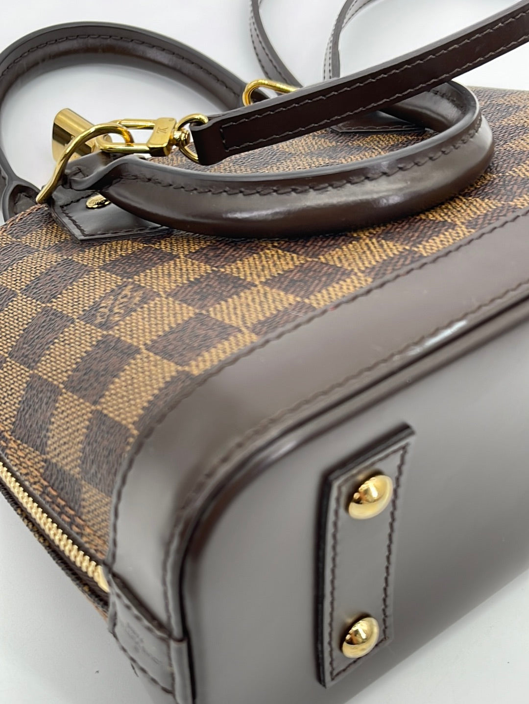 PRELOVED Louis Vuitton Alma BB Monogram Handbag with Crossbody Strap 0 –  KimmieBBags LLC