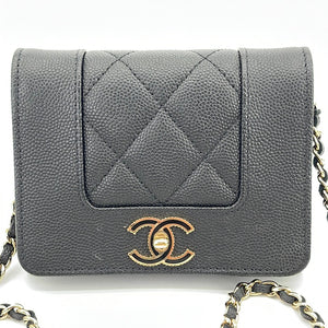 Chanel Red Chevron Leather Mademoiselle Compact Wallet Chanel