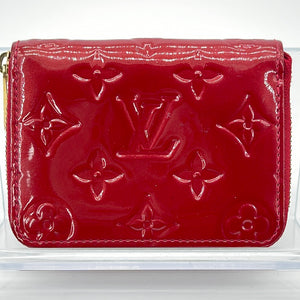 louis vuitton red patent leather wallet