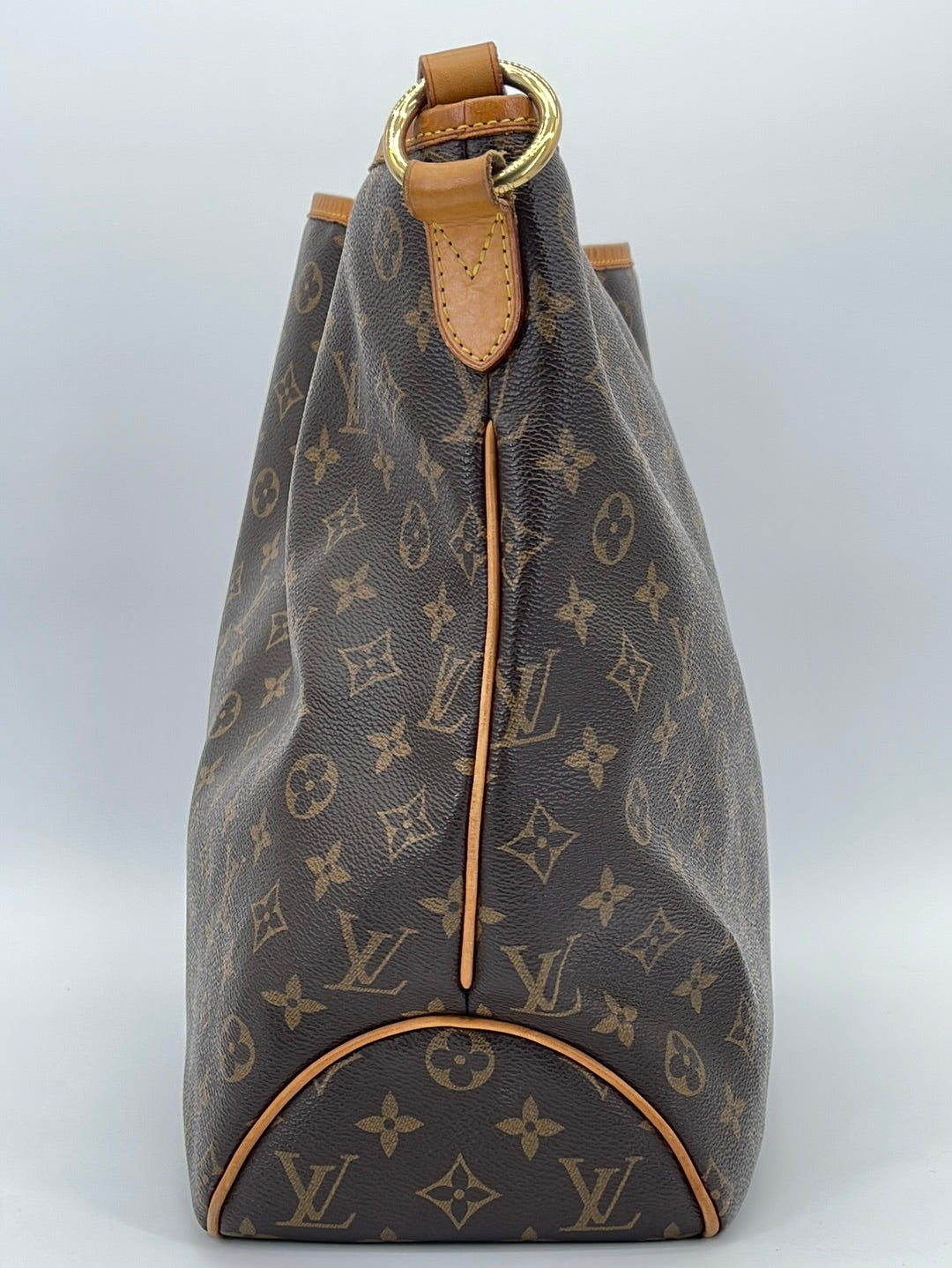Louis Vuitton Delightful Tote GM Brown Leather Zipper Pocket