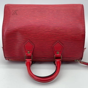pre.loved] LOUIS VUITTON RED EPI LEATHER SPEEDY 25 In very good