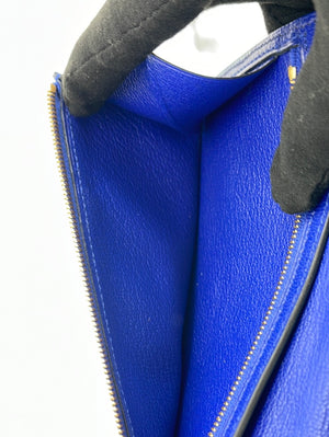 Preloved Hermes Bearn Epsom Blue Leather Long Bifold Wallet CTI001KC 060923 $200 OFF