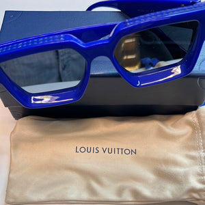 SNEAK PEAK 13 Preloved Louis Vuitton Blue 1.1 Millionaires Square Acetate Sunglasses 13 052423 - 200 OFF