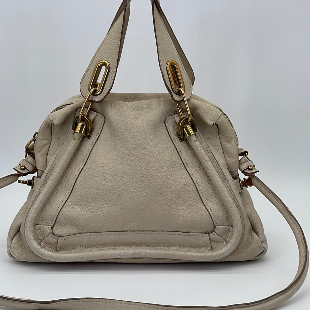 Preloved Chanel Beige Matelasse Leather Chain Shoulder Bag 1257772 041823