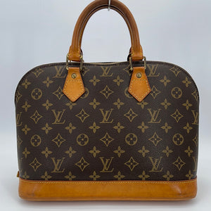 Authentic Louis Vuitton signature monogram canvas Alma Handbag