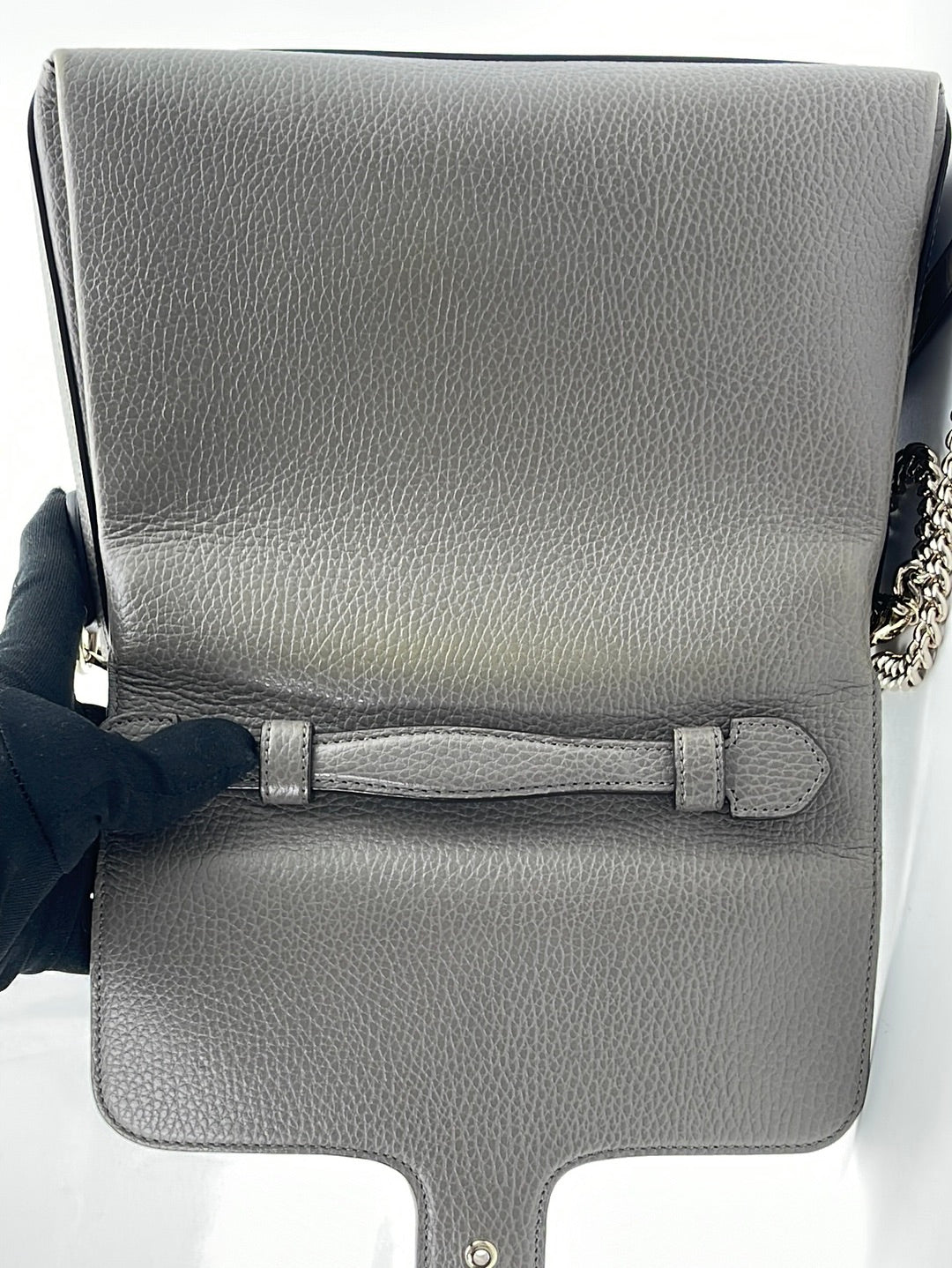 Gucci Medium Black Dollar Interlocking GG Shoulder Bag (510303) at 1stDibs