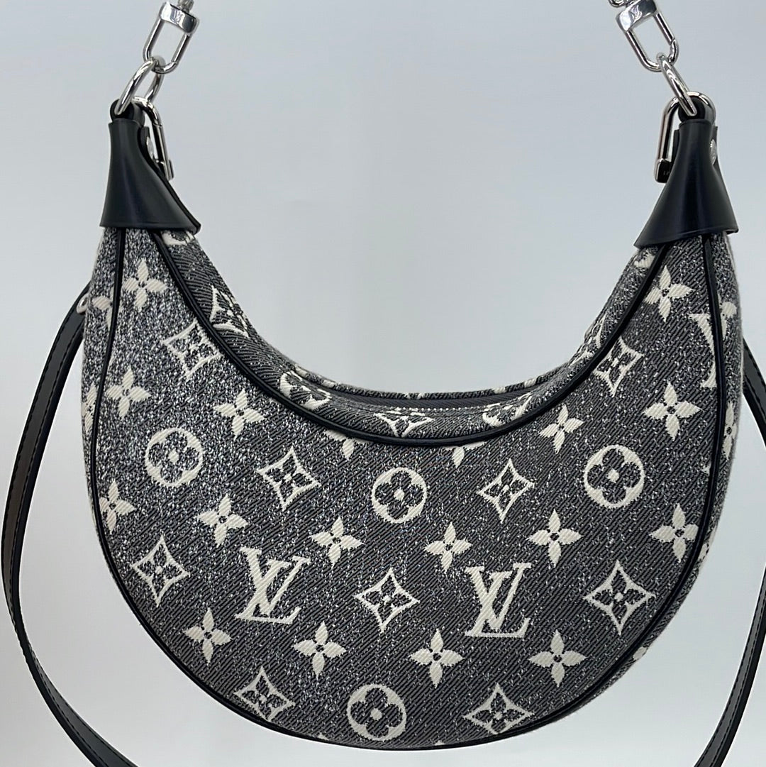 Louis Vuitton Monogram Jacquard Denim Loop - Blue Shoulder Bags