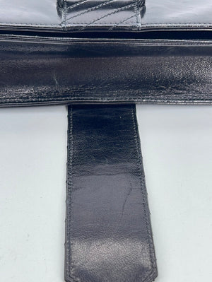 Preloved Saint Laurent Black Leather Clutch Bag 2Q33D8G 051223