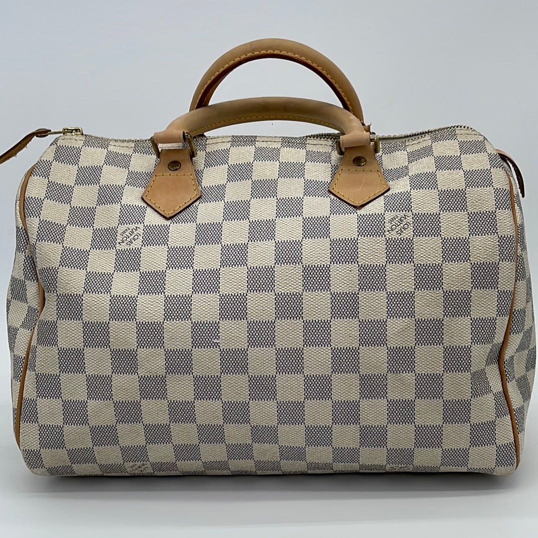 PRELOVED Louis Vuitton Damier Azur Monogram Speedy 30 Bag MB2151 05022 –  KimmieBBags LLC