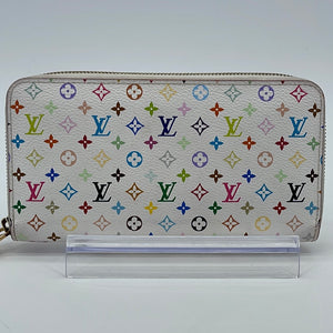 PRELOVED Louis Vuitton White Multicolor Monogram Zippy Wallet