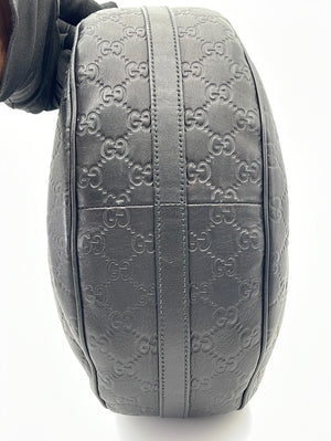 Preloved Gucci Black Guccisimo Leather Twins Hobo 232962502752 062723