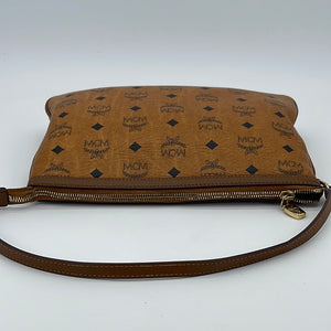 PRELOVED MCM Visetos Leather Shoulder Pochette Bag MWP2AV189CO001 060523