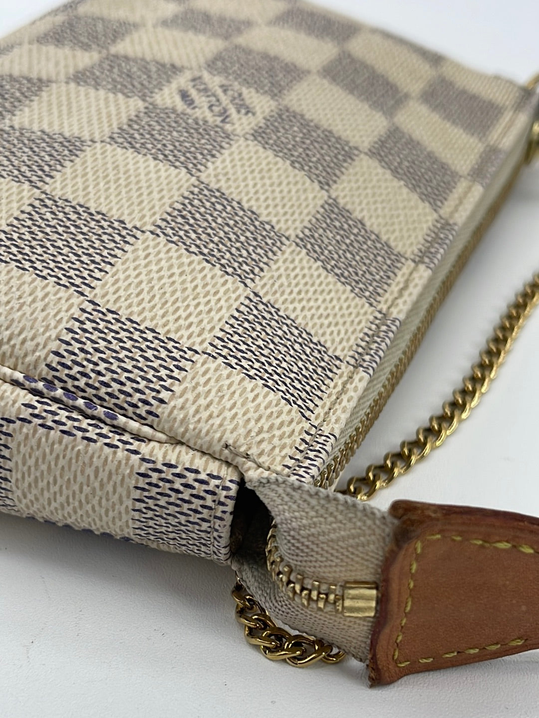 Louis Vuitton White And Blue Damier Azur Coated Canvas Mini Pochette  Accessoires Gold Hardware, 2015 Available For Immediate Sale At Sotheby's