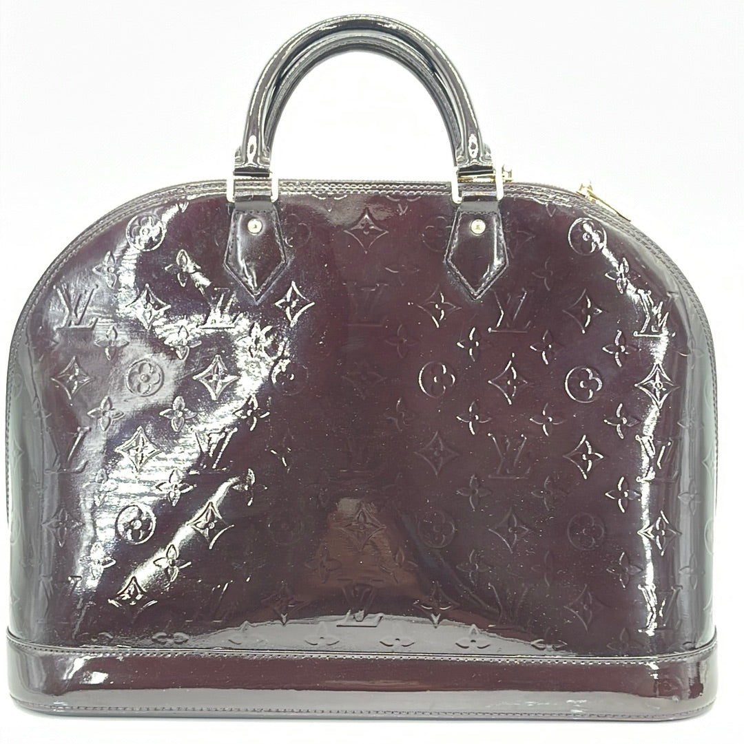 Louis Vuitton Alma Vernis GM Pomme D'AM Monogram Handbag M93596  Vintage w Papers