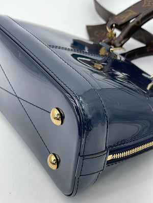 Louis Vuitton Alma BB Blue Patent Leather