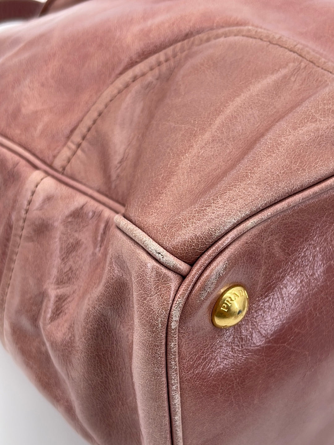 Preloved Prada Tan Leather Vitello Daino Convertible Buckle Tote 172 0 –  KimmieBBags LLC