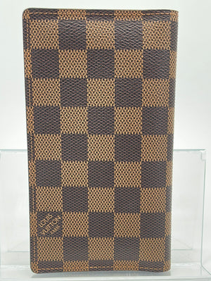 Preloved Louis Vuitton Damier Ebene Checkbook Wallet CA2125 061423