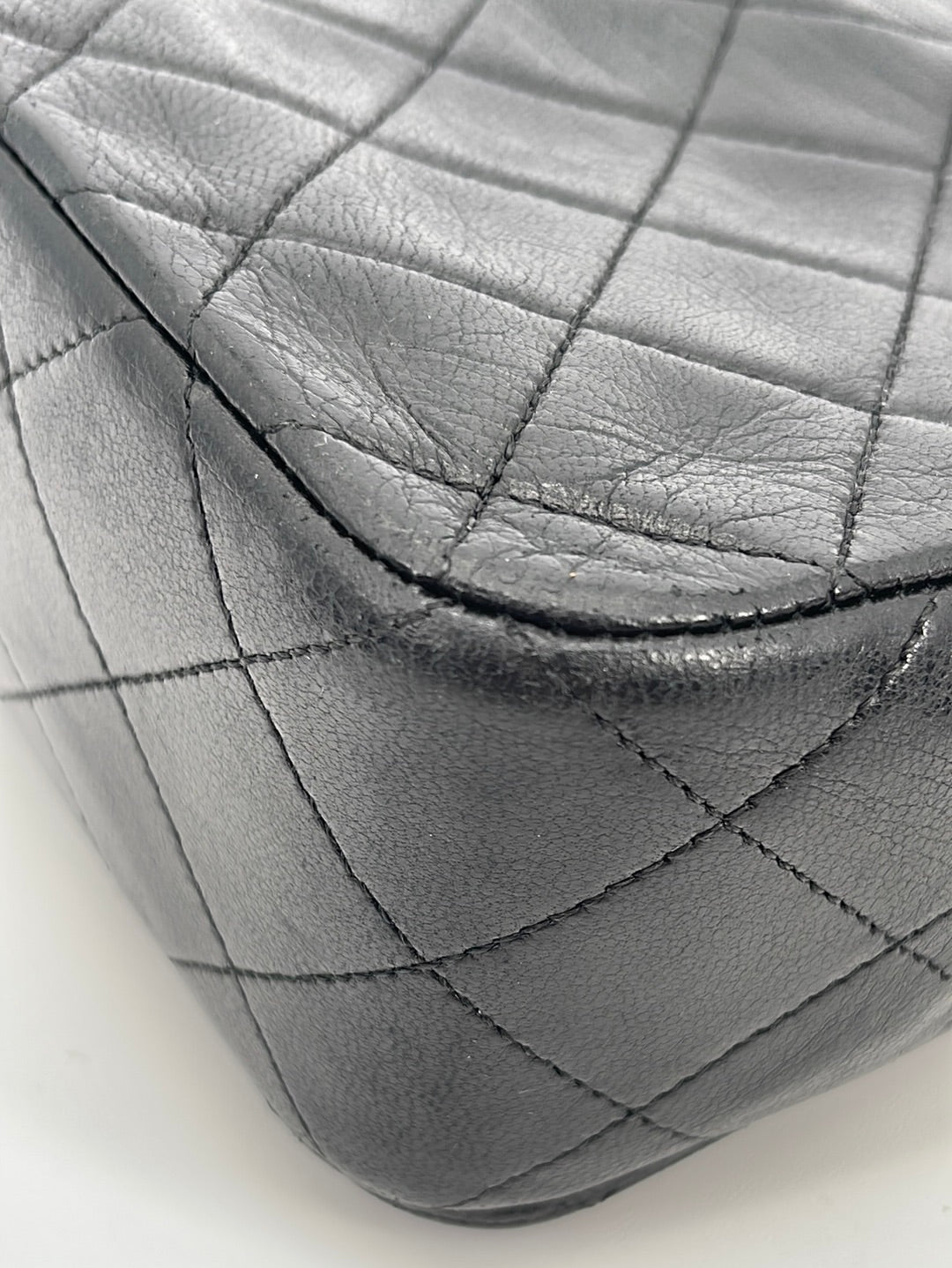 Vintage Chanel Black Quilted Lambskin Full Single Flap Shoulder Bag wi –  KimmieBBags LLC