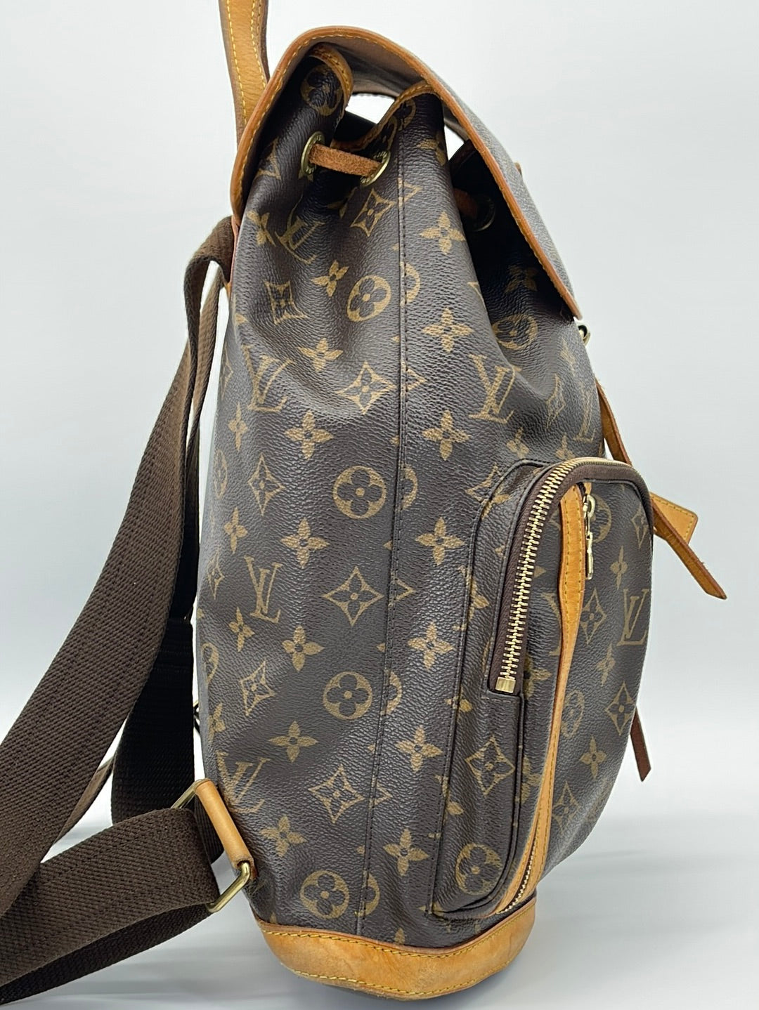 Pre-owned Louis Vuitton 2014 Bosphore Backpack In Brown