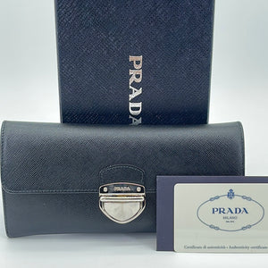 Prada Small Saffiano Leather Wallet, Women, Black  Leather wallet, Luxury  wallet, Prada bag saffiano