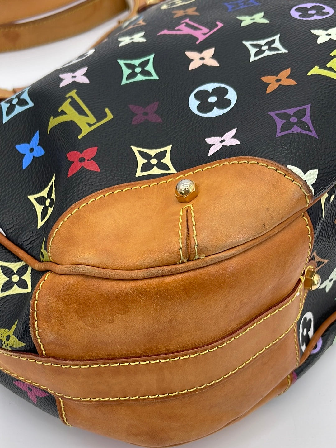 Preloved Louis Vuitton Greta Black Multicolore Monogram Shoulder Bag CA0120 062123