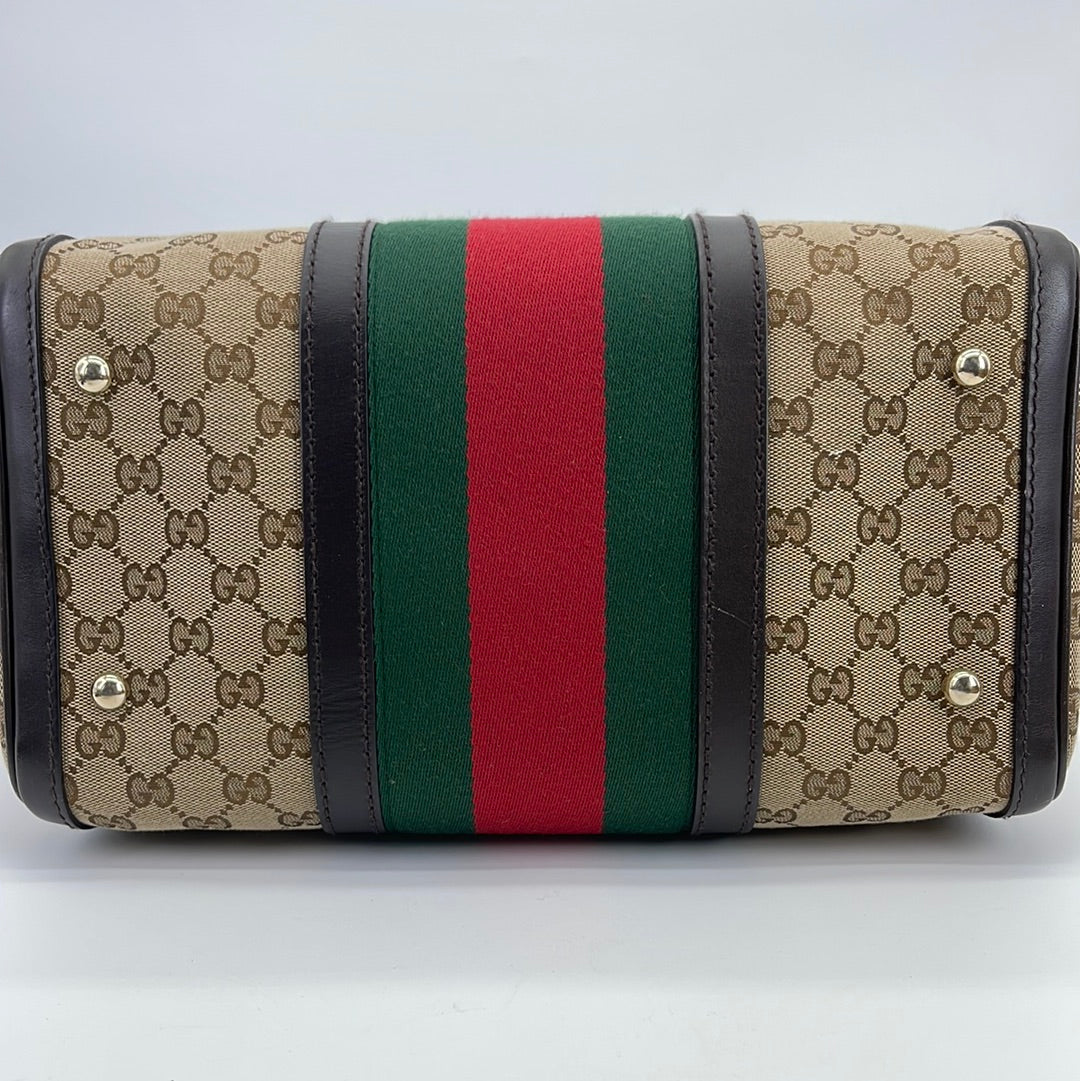 Gucci GG Canvas Boston Bag (SHG-27267) – LuxeDH