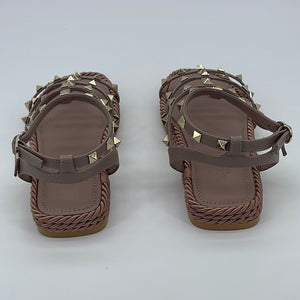 GIFTABLE NEW Valentino Rockstud Poudre Flat Sandals Size 38 (8) 246 052323 $350 OFF