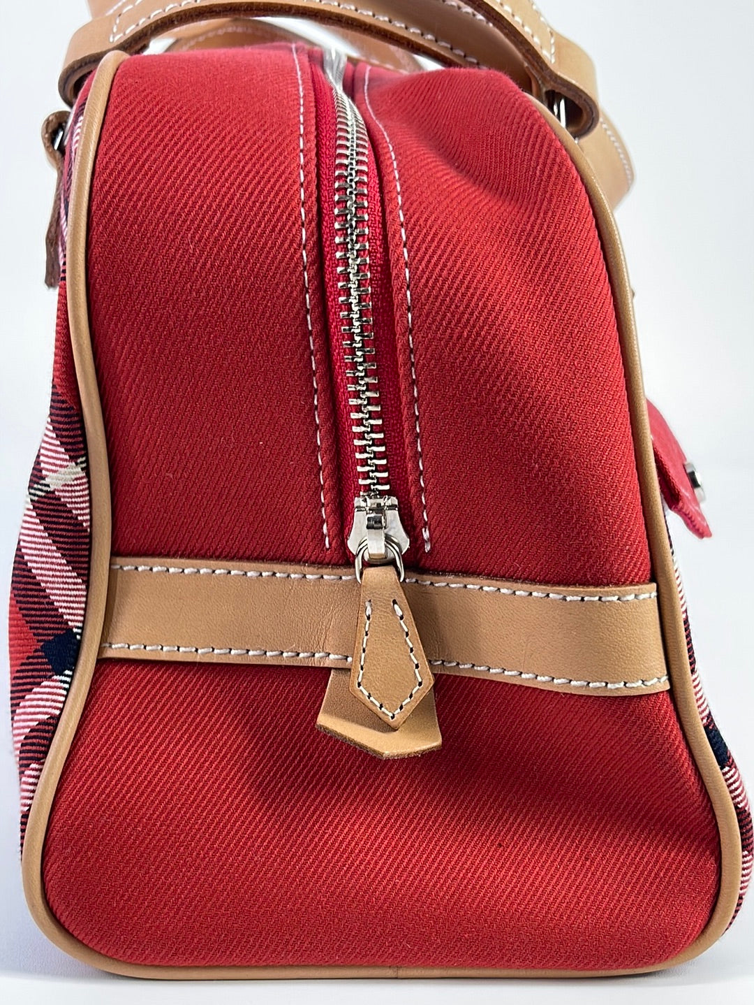 Preloved Burberry Blue Label Red Check Handbag ZA493230 051123