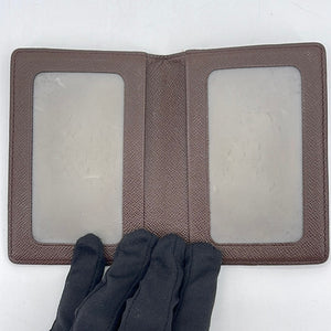 PRELOVED Louis Vuitton Damier Ebene Canvas Card Case CA0034 061323