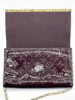 Louis Vuitton Amarante Monogram Vernis Ana Chain Clutch