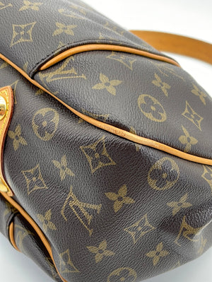 Louis Vuitton LV Monogram Presbyopic Show Stitching Pocket Leather Jacket for Men Brown 1A5Q6