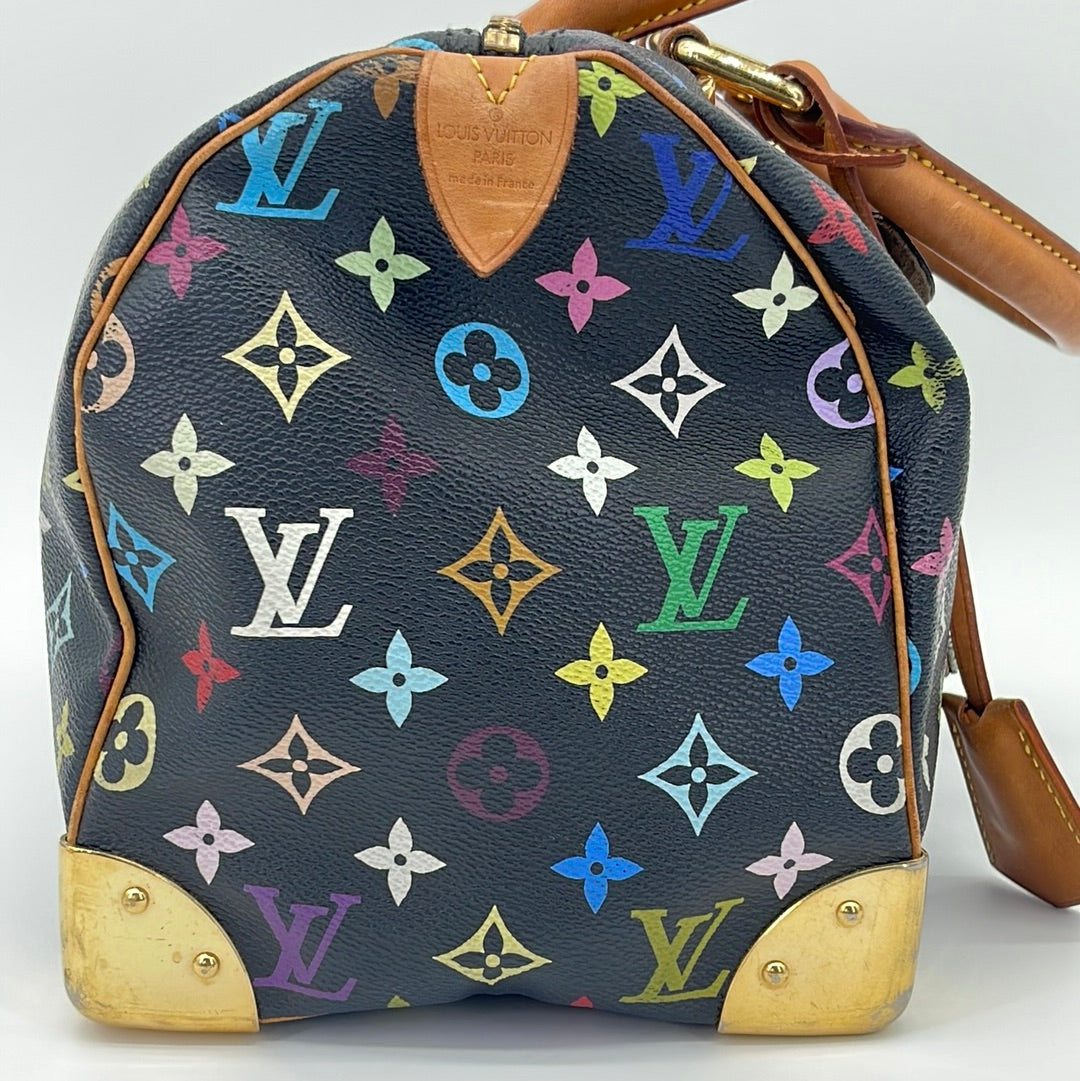 Vintage Louis Vuitton Black Multicolor Speedy 30 Bag SP0084 070523 –  KimmieBBags LLC