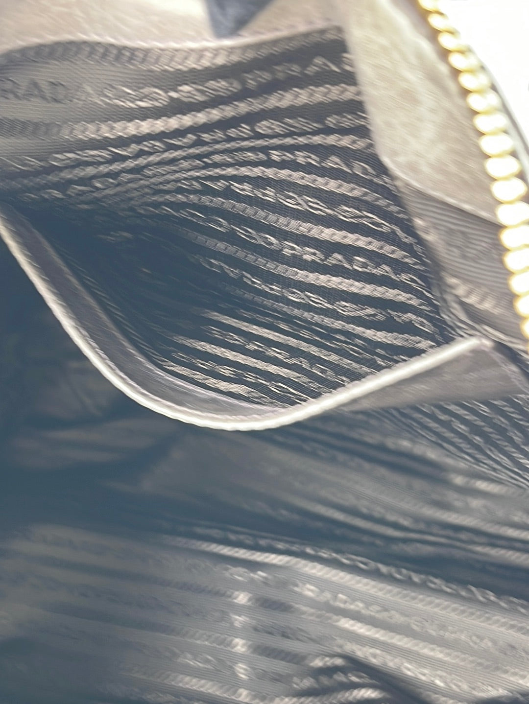 Preloved Prada Gray Vitello Shine Leather Large Hobo Bag 173 061323