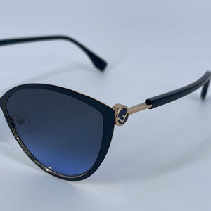 Preloved Fendi FF 0413/S Black Cat Eye Sunglasses 181 052223 $100 OFF LIVE SHOW