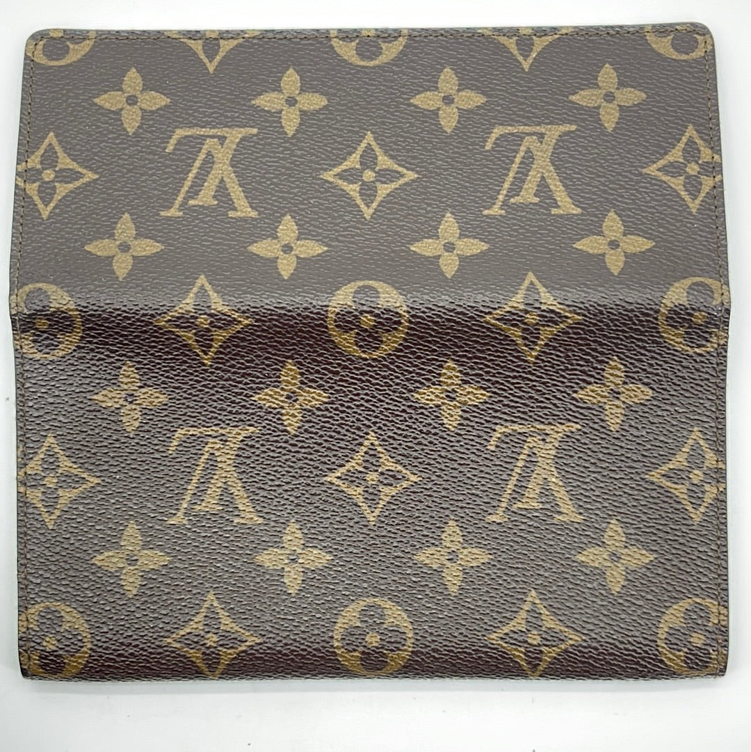 Louis Vuitton Damier Monogram GM Travel Checkbook Wallet Lv-1202p-0001