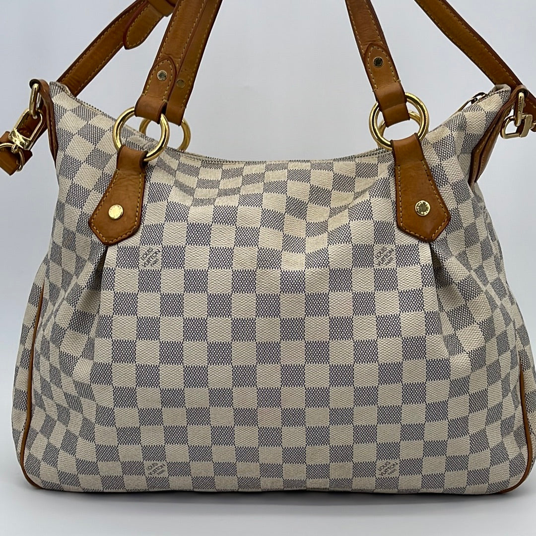 Louis Vuitton Vintage - Damier Azur Evora MM Bag - White Ivory Blue -  Damier Leather Handbag - Luxury High Quality
