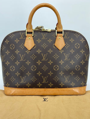 Louis Vuitton, Bags, Authentic Louis Vuitton Monogram Alma Pm Vachetta  Leather Bag Dust Bag Wcharm