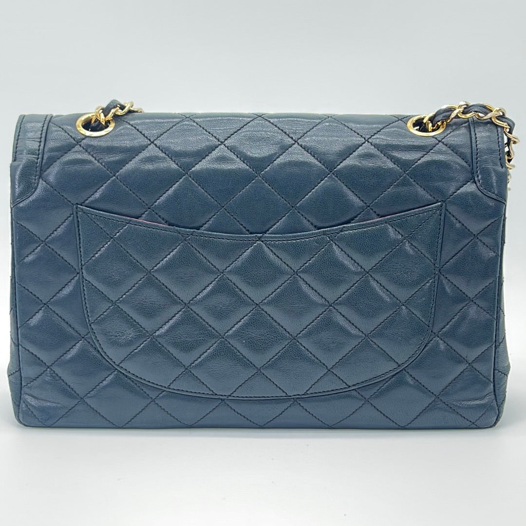 Chanel Pre-owned Small Paris Double Flap Shoulder Bag - Black