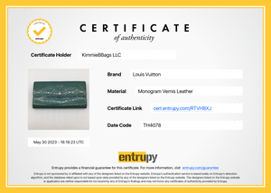 Authentic Louis Vuitton Vernis Sarah Wallet Genuine Patent 