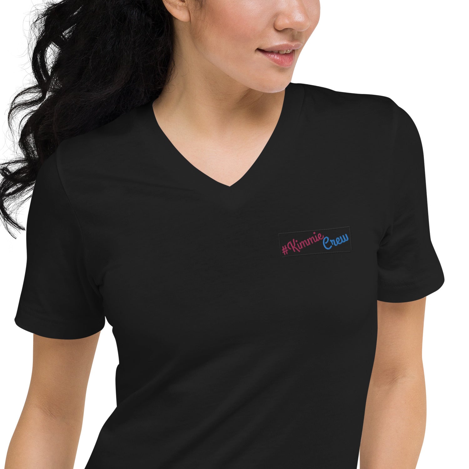 KIMMIEBBAGS. Unisex Short Sleeve V-Neck T-Shirt # KIMMIECREW