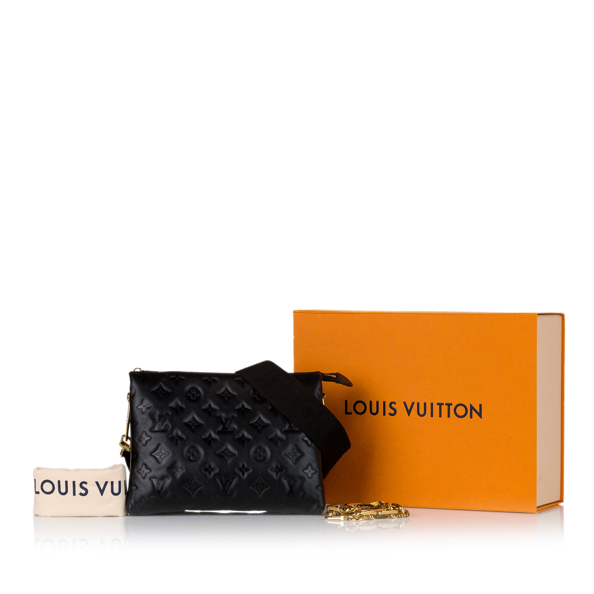 Louis+Vuitton+Coussin+Shoulder+Bag+BB+Black+Lambskin for sale
