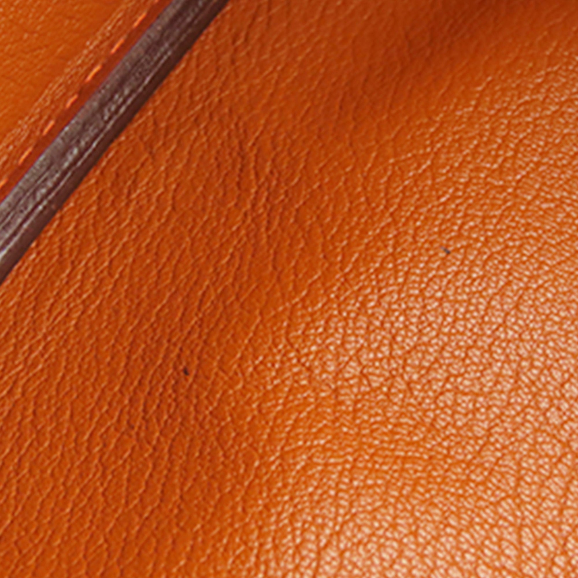 Hermes 42cm Argile Clemence Leather Palladium Plated Shoulder Kelly Bag -  Yoogi's Closet