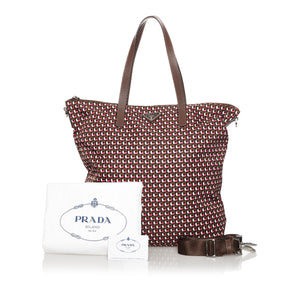 Preloved Prada Printed Nylon Tote Bag 040823 - $100 OFF DEAL